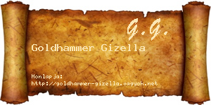 Goldhammer Gizella névjegykártya